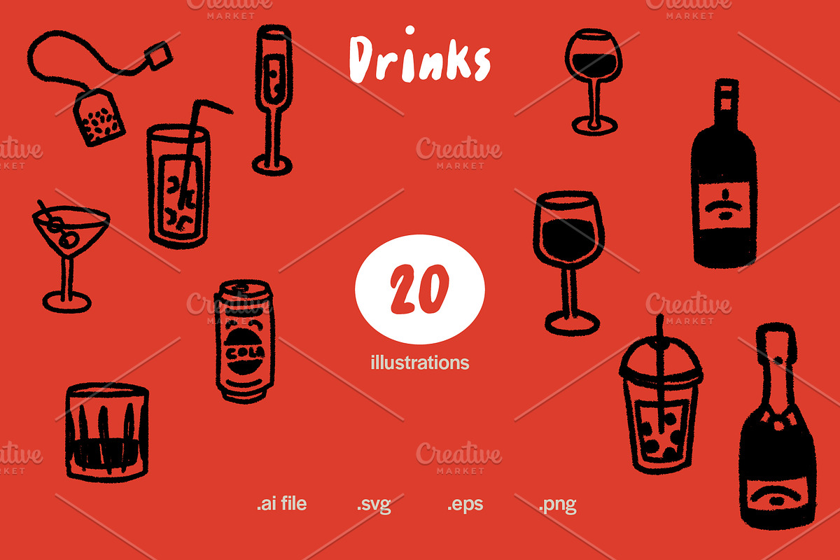 Cafe, Restaurant, Food & Drinks Pack, a Graphic by Plainly Simple Store (Photo 11 of 20)