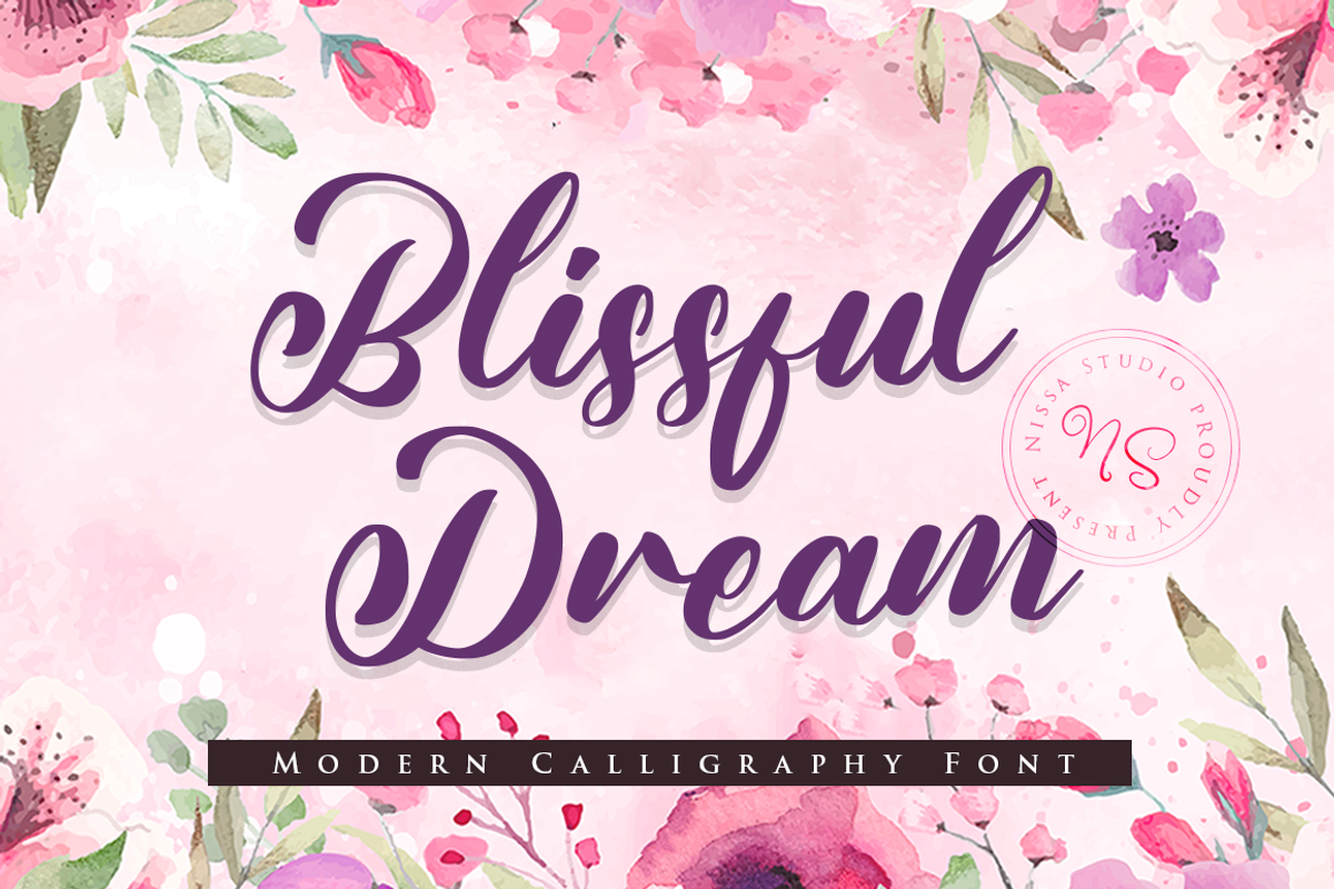 Blissful Dream Font, a Script Font by Fatmawati (Photo 1 of 10)
