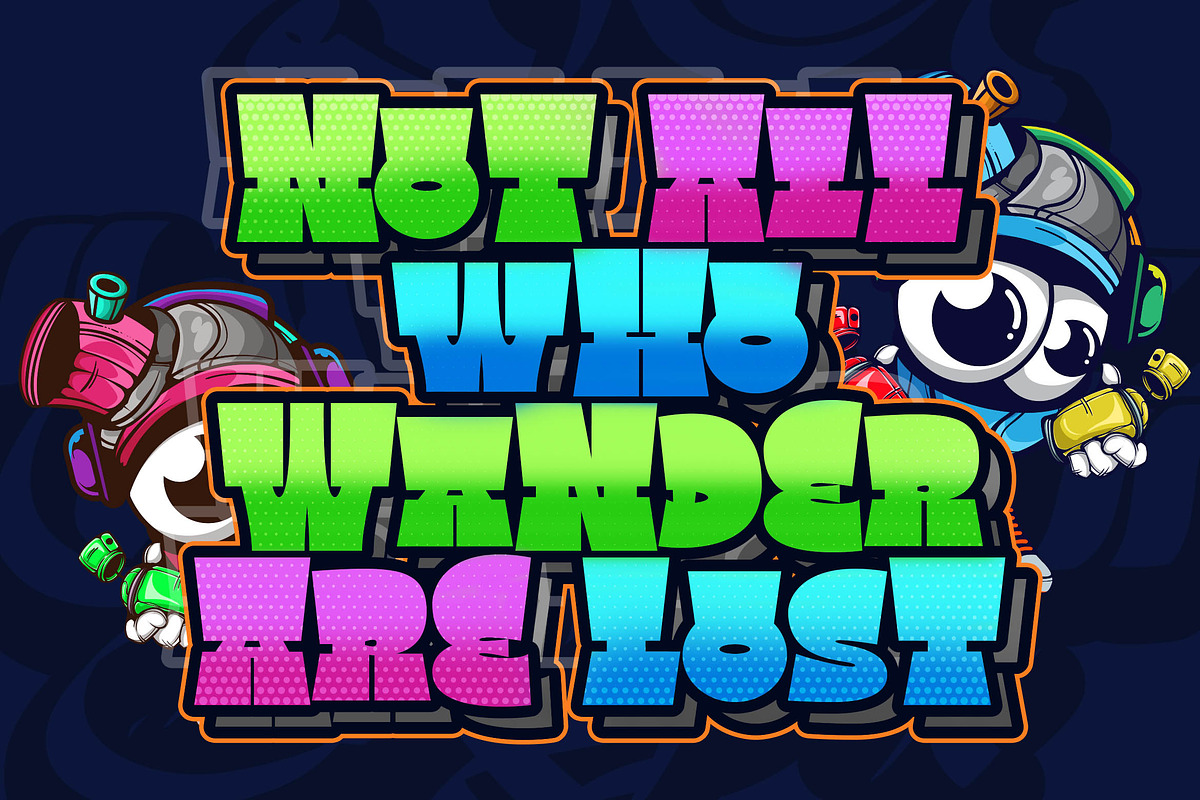 Square Spray Graffiti Font, a Blackletter Font by Blankids Studio (Photo 2 of 6)