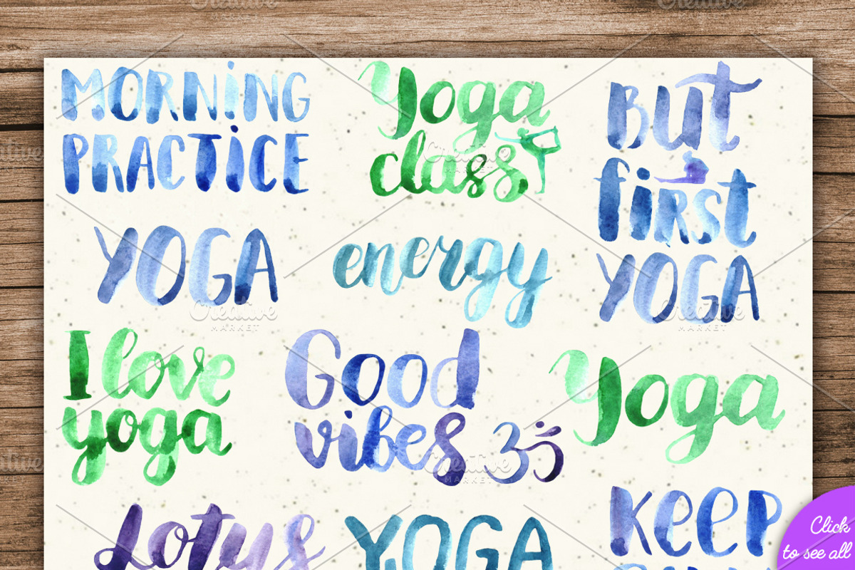 Watercolor Yoga Asanas, a Healthcare Illustration by Pippi Draws (Photo 3 of 9)