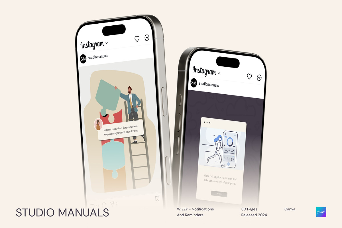 WIZZY – Notifications And Reminders, a Social Media Template by Studio Manuals (Photo 3 of 8)