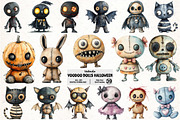 Voodoo Dolls Halloween Bundle, an Illustration by Pixels.Craft (Thumbnail 1 of 7)