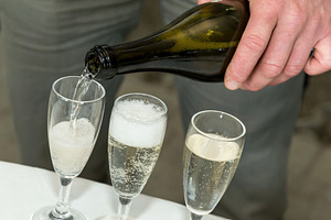 Prosecco bottle and glasses, a Food & Drink Photo by KYNA STUDIO