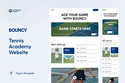 Tennis Academy Website UI Figma, an UI Kit Template by peterdraw (Thumbnail 1 of 7)