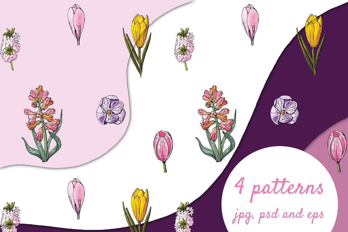Set of floral elements and wreaths, an Illustration by fiolika (Photo 4 of 13)