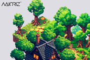 Voxel Isometric Fantasy Terrain Asse, an Object Graphic by Maioriz Shop (Thumbnail 6 of 8)
