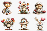 Watercolor Easter Animals clipart, an Illustration by CreationArt (Thumbnail 6 of 6)