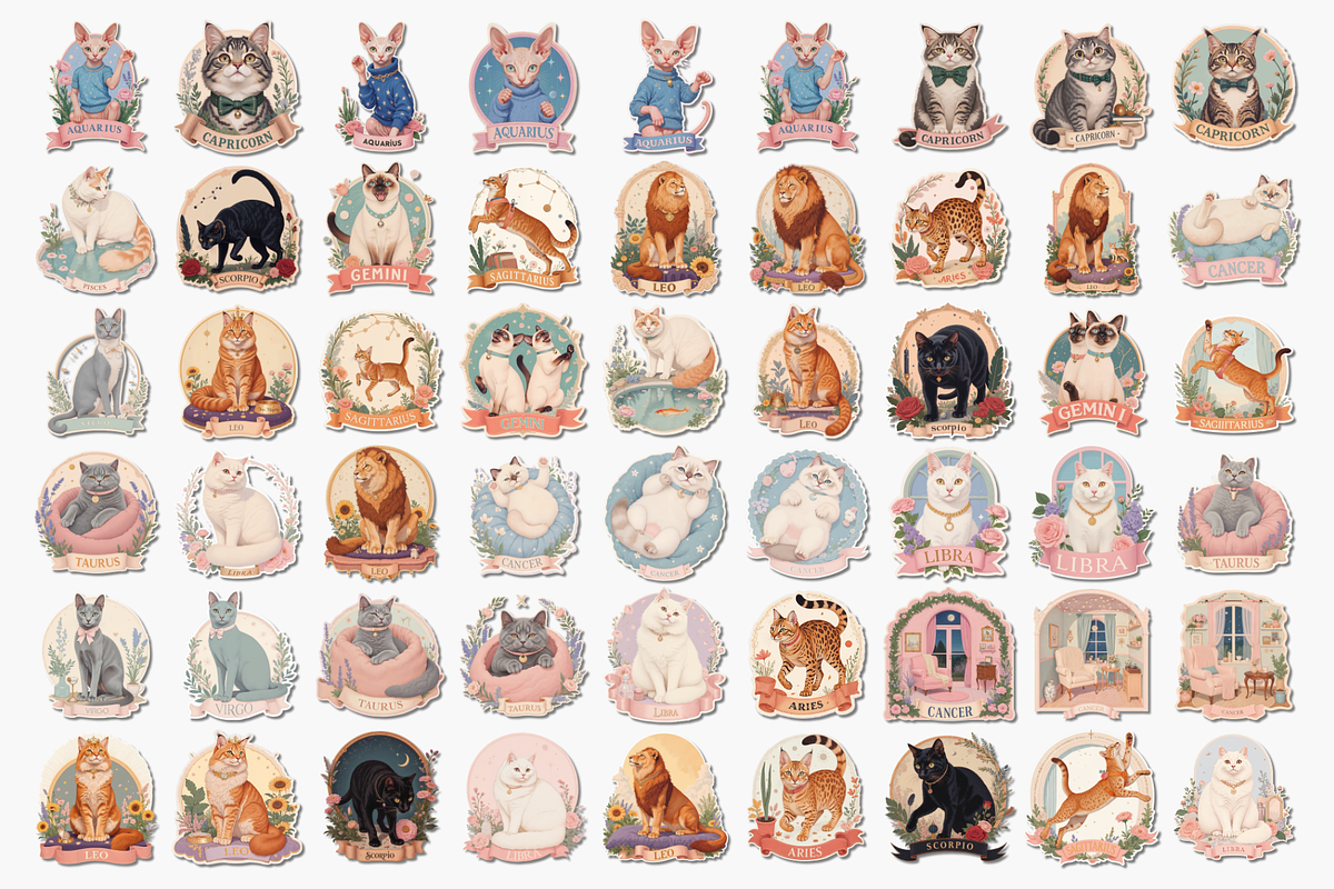 Fur & Fate Zodiac Pet Clipart 100+, an Object Graphic by Jakayla Digital Co (Photo 15 of 21)