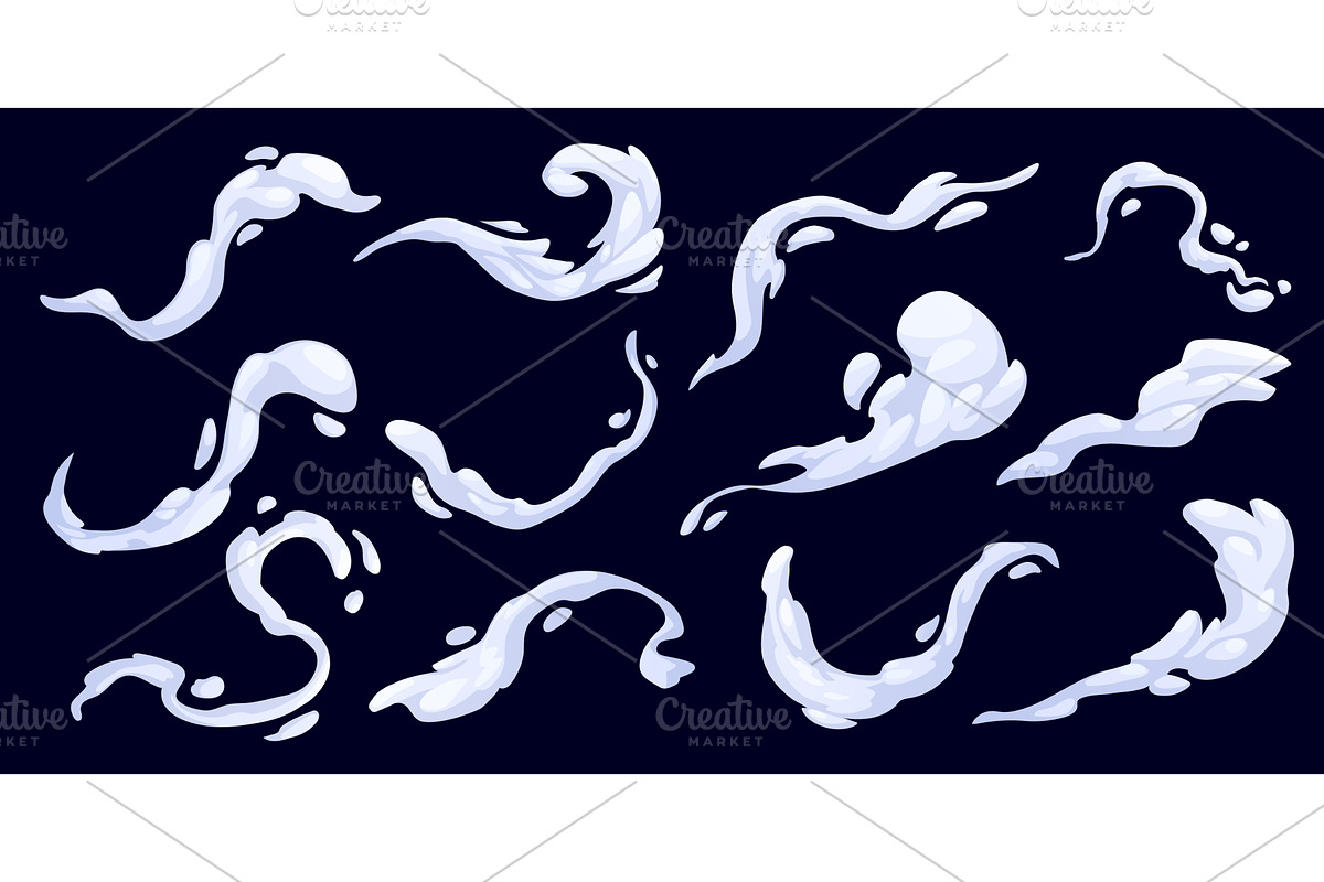 Cartoon smoke effects, coffee steam, an Object Illustration by Buch&Bee