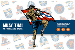MUAY THAI ARTWORK & BADGE