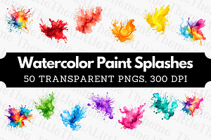 Watercolor Splashes - PNG Collection