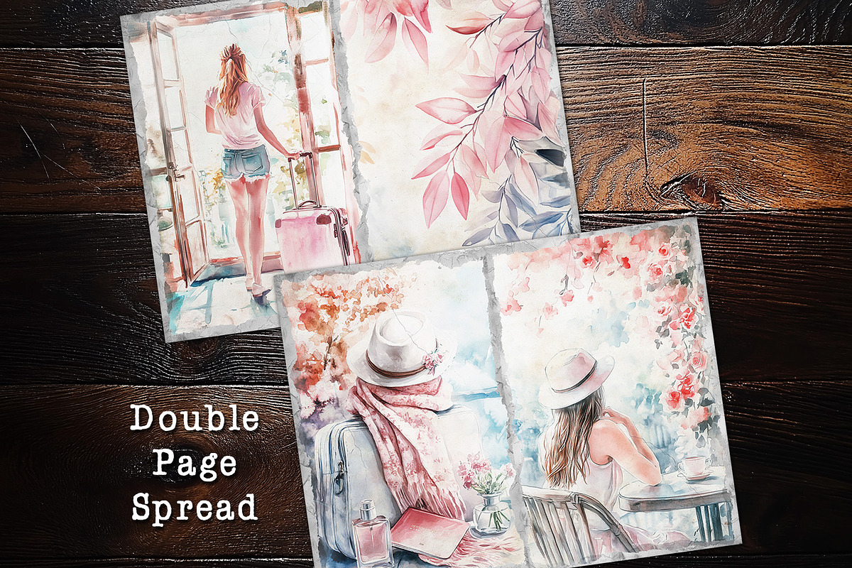 Dreamy Fiminine Travel Junk Journal, a Decorative Illustration by V Design Creator (Photo 5 of 12)
