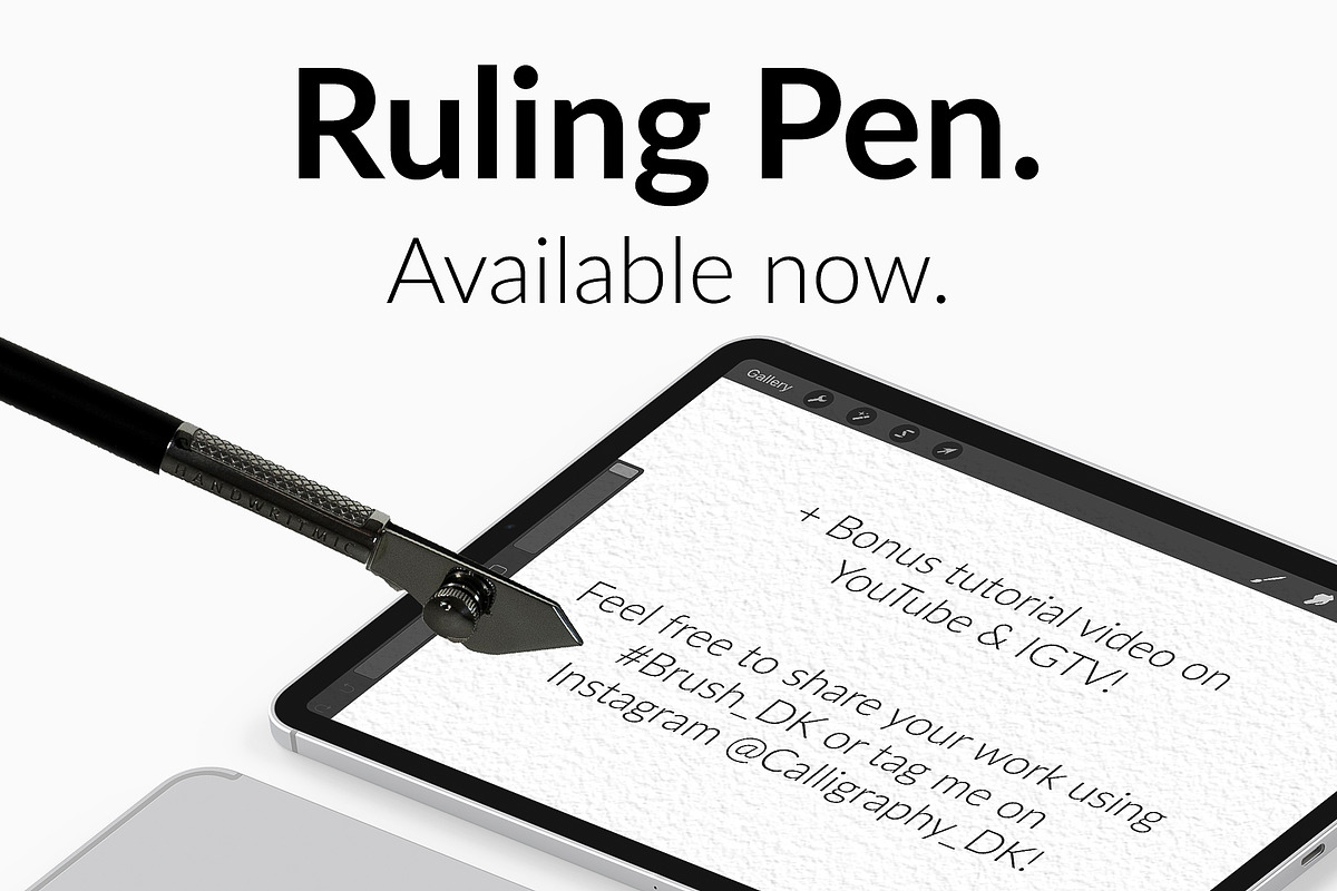 Ruling Pen for Procreate!, a Brush Add-On by Calligraphy DK (Photo 10 of 11)