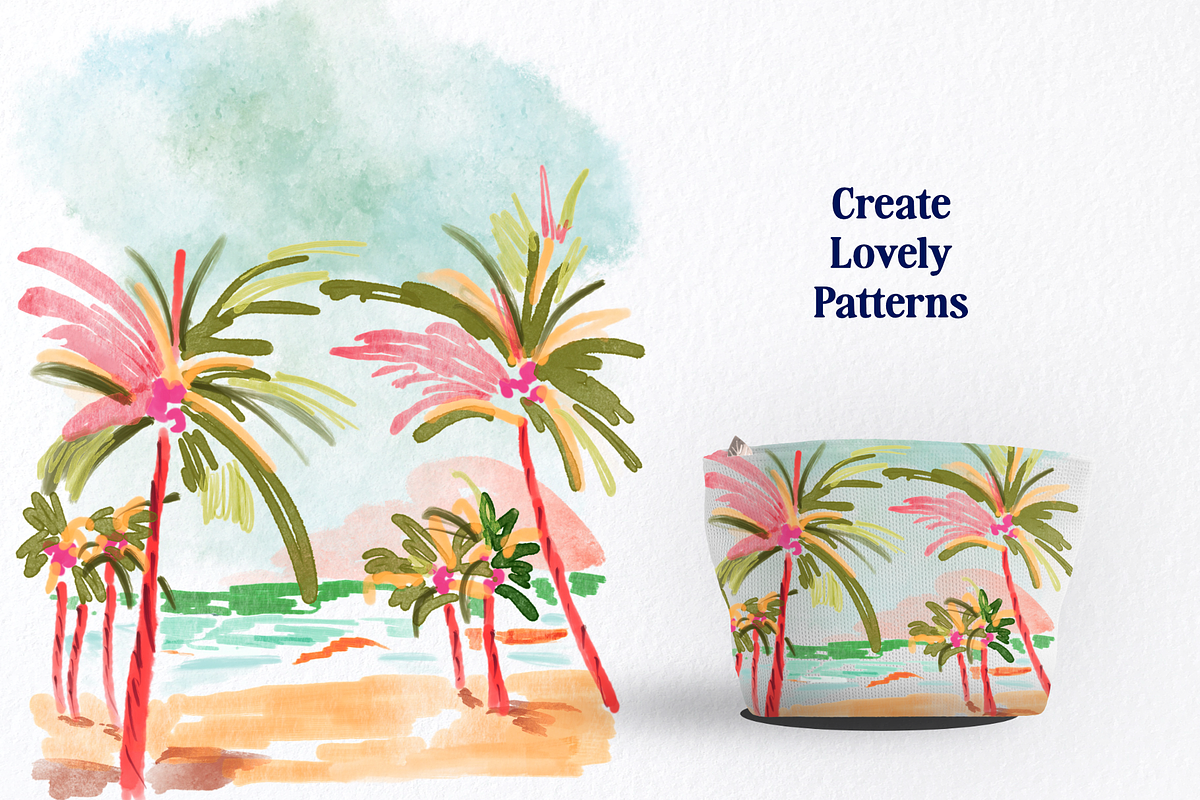 Textura Watercolor for Procreate, a Brushes & More by Sofydoll Designs (Photo 2 of 6)