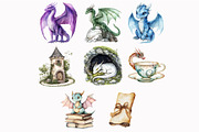 Watercolor Dragoncore Clipart, an Illustration by Design Market (Thumbnail 4 of 4)