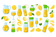 Cartoon citrus and lemon drinks, a Food Illustration by Vector Tradition (Thumbnail 2 of 3)