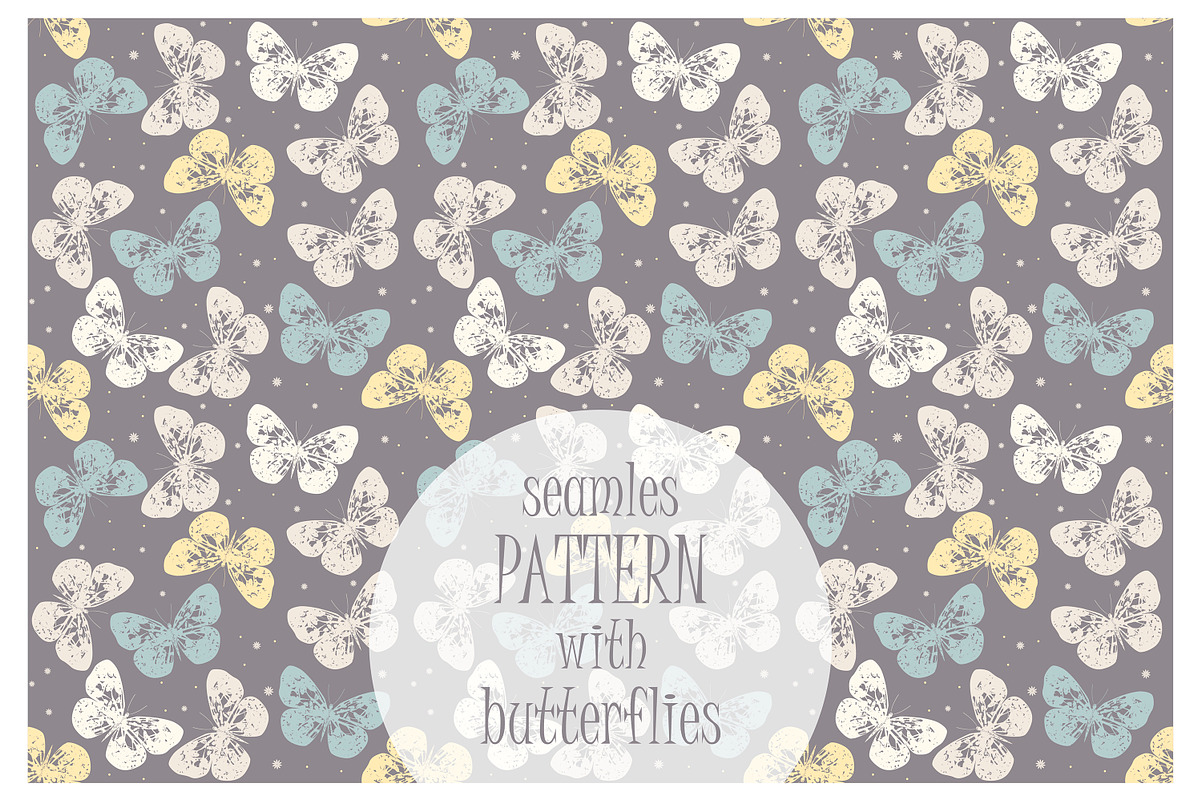 5 Seamless patterns with butterflies, a Pattern Graphic by Daria Maier (Photo 3 of 7)