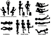Sport exercises black collection, a Healthcare Illustration by tamara.comotomka (Thumbnail 5 of 8)