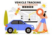 9 Vehicle Tracking Illustration, a Transportation Illustration by denayunebgt (Thumbnail 1 of 3)