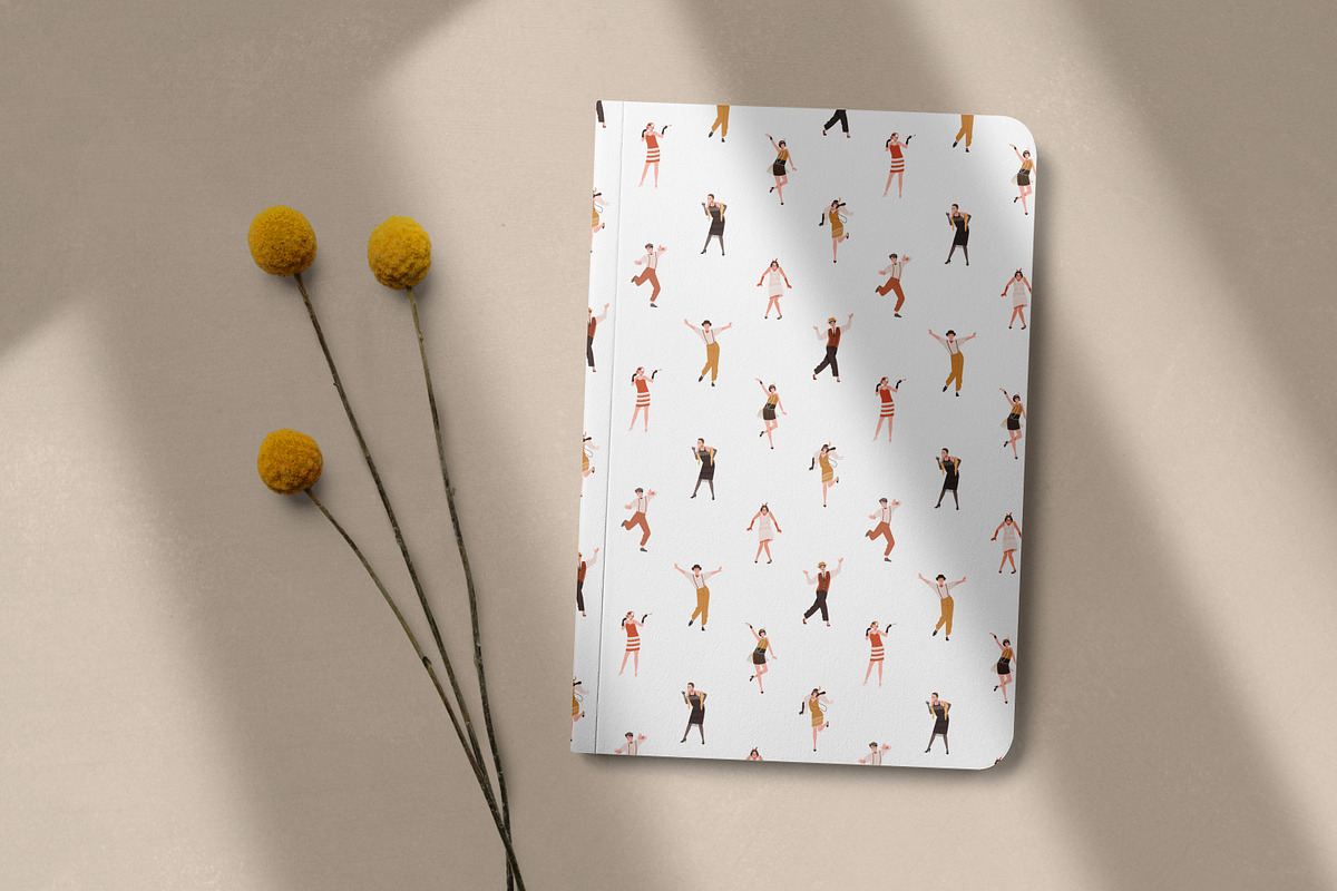 1920s dancers retro seamless pattern, a Pattern Graphic by Good Studio (Photo 5 of 6)