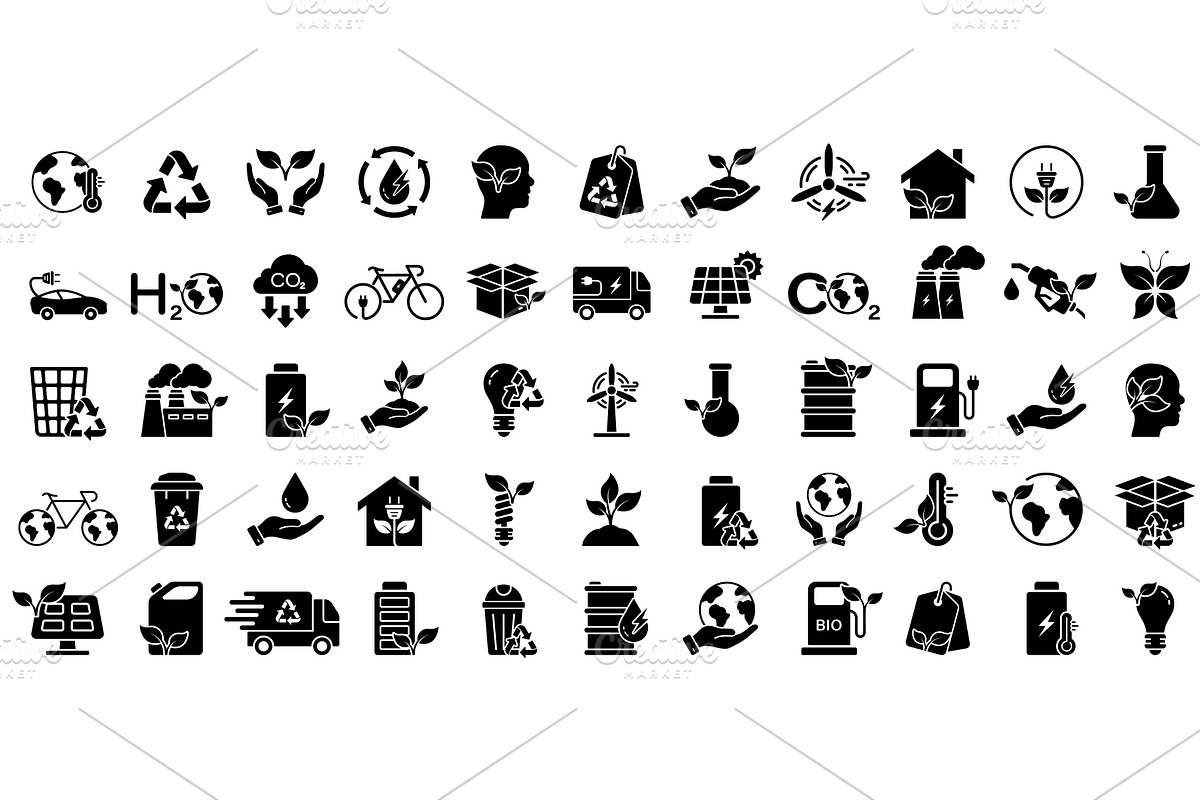 Eco and Environment Icon Set, an Object Illustration by Gentle Studio