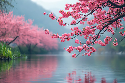 Beautifully sakura trees in the park, a Nature Photo by AlyaAnd