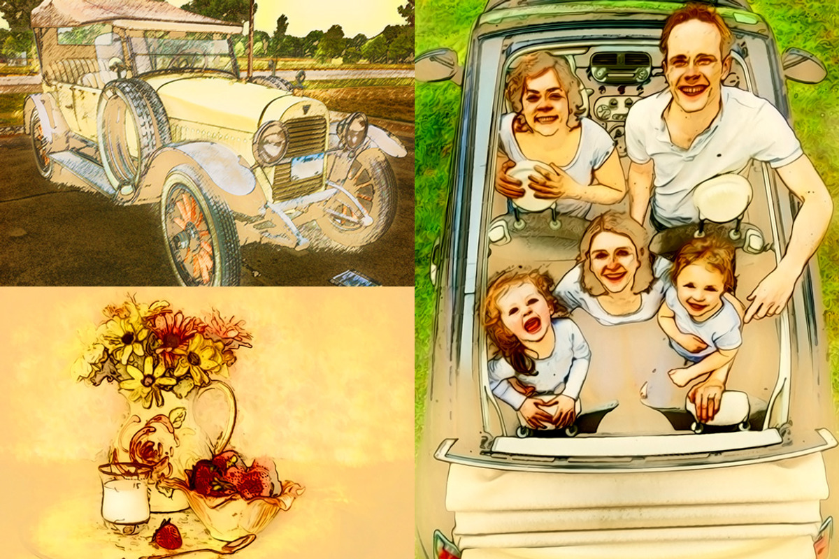 Sketch Draw Watercolour PS Action preview 8