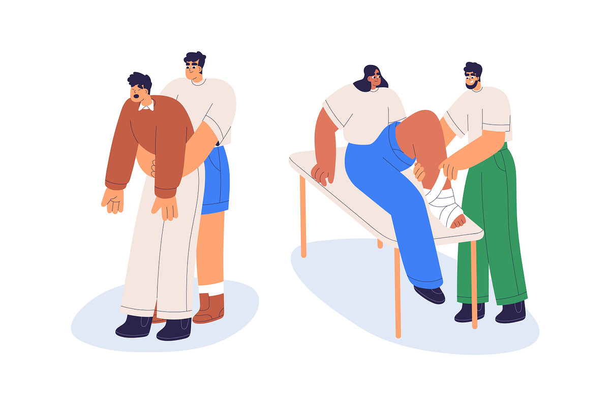 First aid, emergency concepts set, a Healthcare Illustration by Good Studio (Photo 9 of 15)