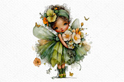 Whimsical Spring Fairy Clipart Png, an Illustration by Craft Nest (Thumbnail 9 of 10)