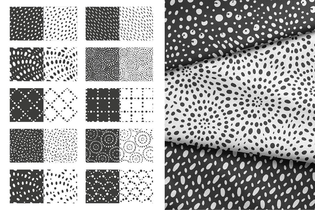 Spots and dots patterns set, a Pattern Graphic by KatiaZhe (Photo 3 of 12)