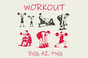 Workout Vector Illustrations, a Sport Illustration by Rasgood (Thumbnail 6 of 9)