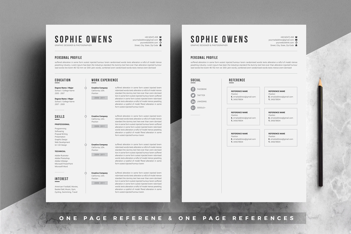 Resume Cv, a Resume Template by White Graphic (Photo 2 of 4)