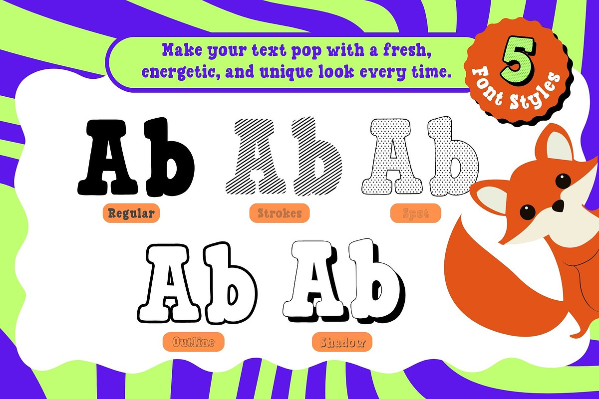 Fox Gabriel : 5 Font Styles, a Symbol Font by Fox7 By Rattana (Photo 2 of 14)
