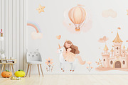 Cute Unicorn and Princess Clipart, a Person Illustration by ekossa_art (Thumbnail 6 of 8)