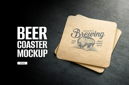 Beer Coaster Mockup, a Graphic by rebrandy