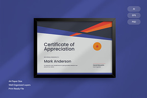 Appreciation - Certificate, a Brochure Template by Izdihaar_Studio