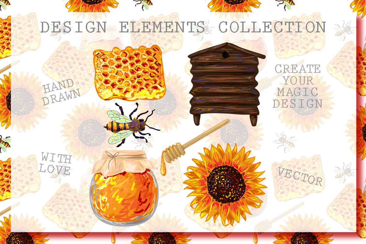 Honey and sunflower, a Background Graphic by Katya Hatsak (Photo 2 of 3)