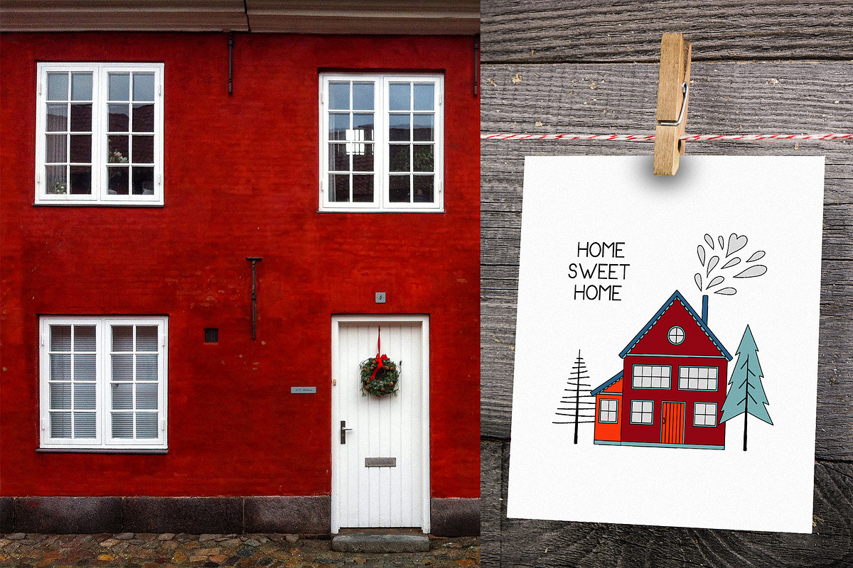 Scandi Folk Art collection, a Decorative Illustration by alenaganzhela (Photo 6 of 10)
