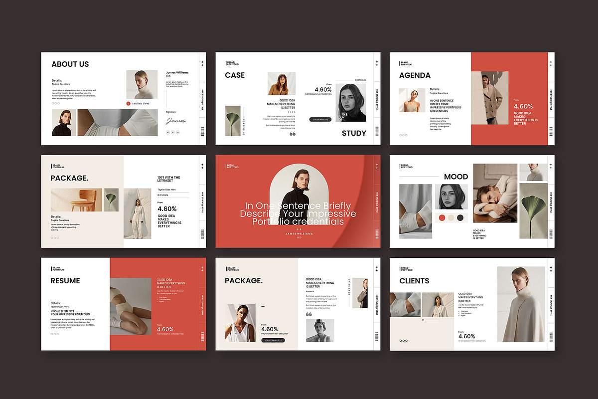 Minimal Portfolio Presentation, a Presentation Template by KreateTribe (Photo 2 of 6)