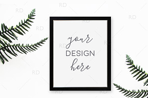 Tropical Leaves Frame Mockup - 8x10