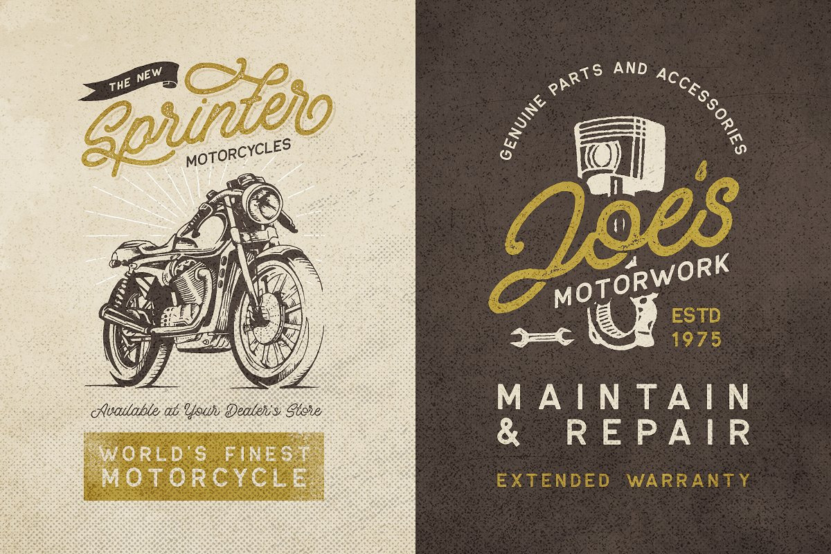 Retrology - a retro monoline script preview 5