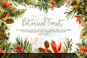 Botanical Forest - Brushes and Icons, an Illustration by Sandra Mejia (Thumbnail 1 of 13)