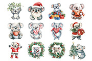 Christmas Koala Clipart, an Illustration by Design Market (Thumbnail 3 of 4)