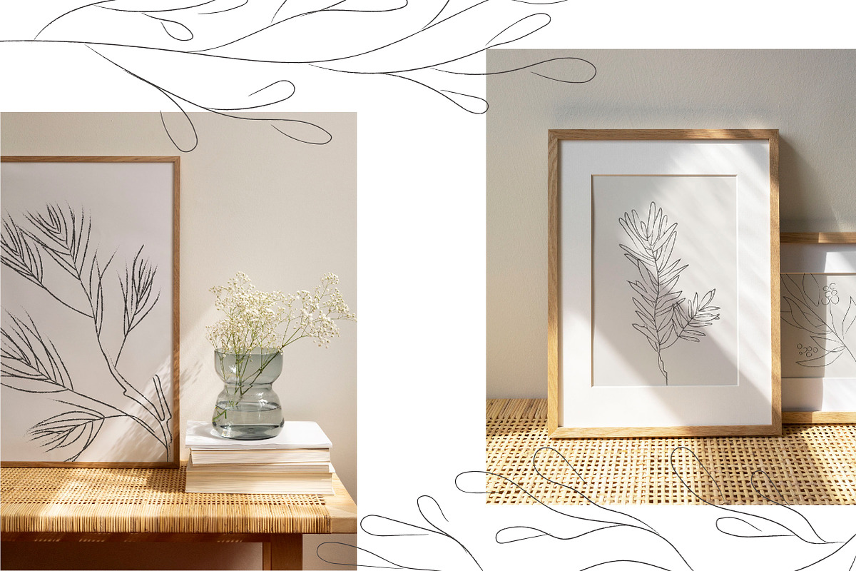 Spruce Branch line art & Patterns, an Illustration by Katya_lu (Photo 4 of 7)