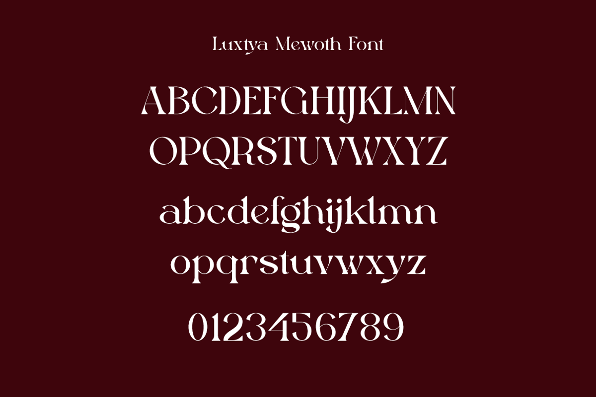 Luxtya Mewoth - Elegant Luxury Font, a Serif Font by Iqsiart Studio (Photo 12 of 17)