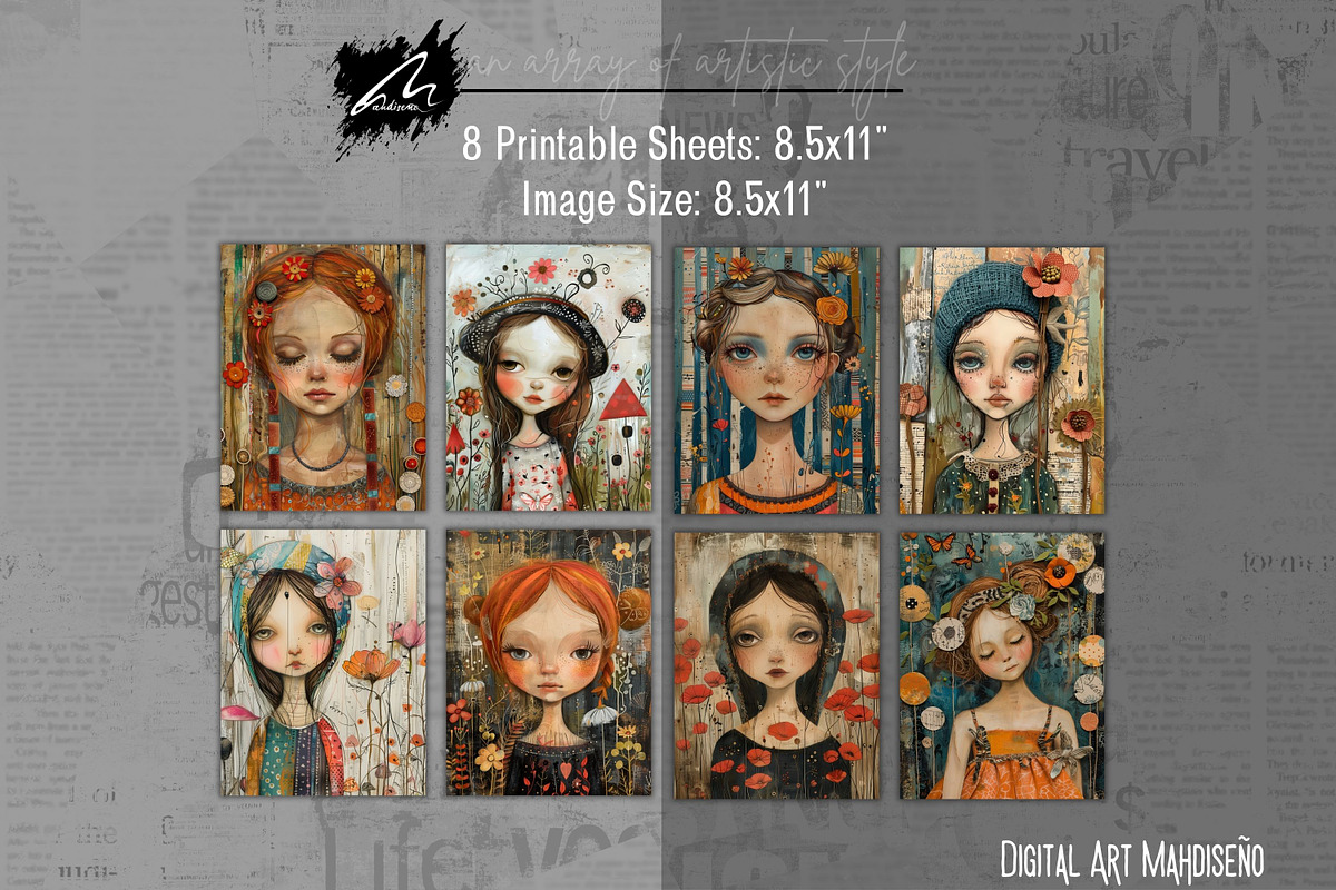 Whimsical Girl in the Fall Pages, a Person Illustration by Digital Art Mahdiseño (Photo 3 of 10)