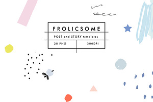 Frolicsome. Social media templates