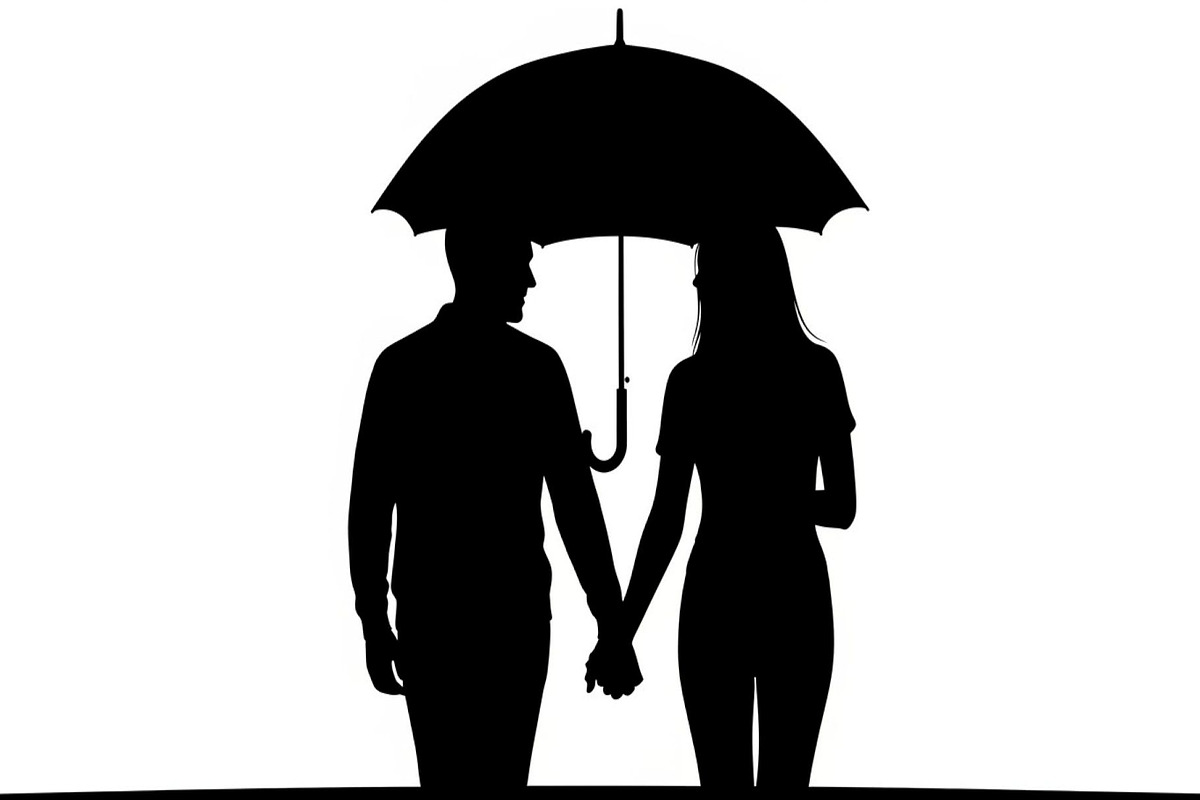 50 Couple Umbrella Silhouette Bundle, an Illustration by Designs_River (Photo 17 of 51)