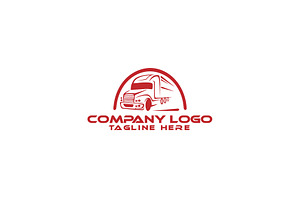 Truck silhouette logo template, a Branding & Logo Template by ArmanHossen75
