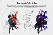 Xmas Couple Procreate Brushes, a Brush Add-On by Selentaori Studio (Thumbnail 10 of 12)